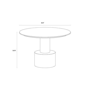 Monaco Coffee Table - Gold - Grey Marble / Charcoal Grey