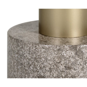 Monaco Coffee Table - Gold - Grey Marble / Charcoal Grey