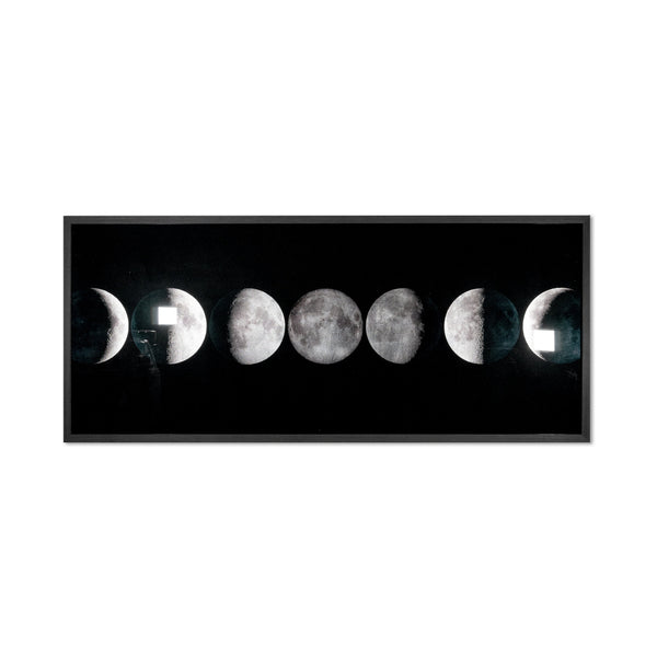 Moon Phases - 72" X 30" - Charcoal Frame