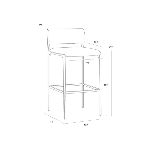 Mori Barstool - Abbington Black