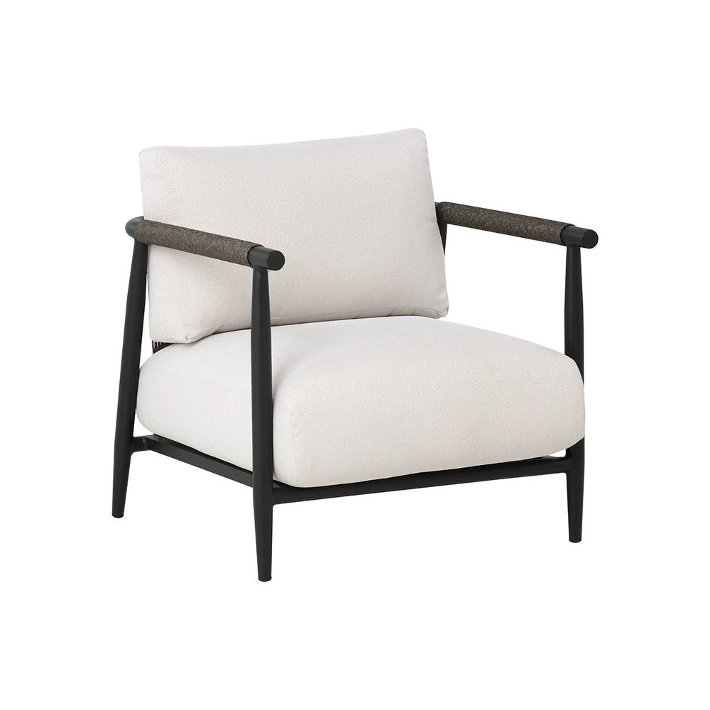 Muros Lounge Chair - Black - Palazzo Cream