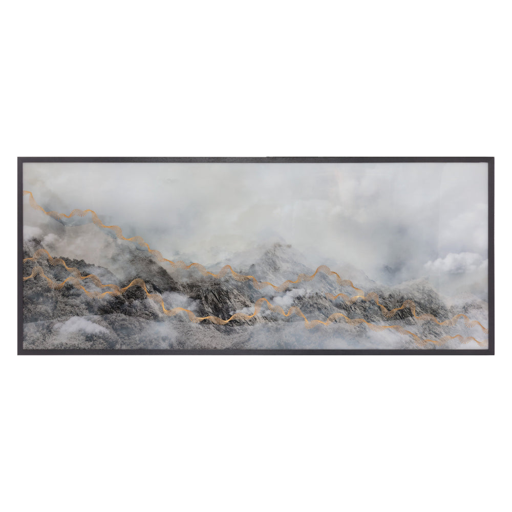 Mystic Mountain - 72" X 30" - Black Frame