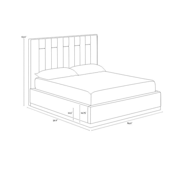 Nemu Bed King - Rhea Light Barley