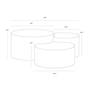 Neo Nesting Coffee Table - Antique Brass