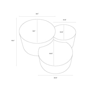 Neo Nesting Coffee Table - Antique Brass