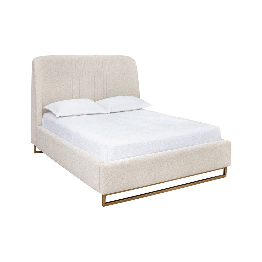 Nevin Bed Queen - Dove Cream