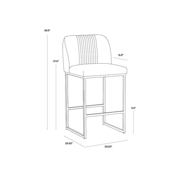 Nevin Counter Stool - Polo Club Muslin