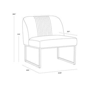 Nevin Lounge Chair - Polo Club Muslin