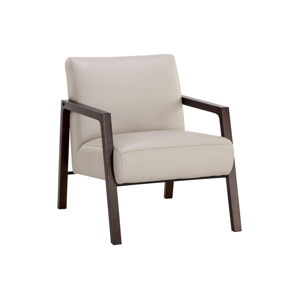 Neymar Lounge Chair - Linea Light Grey Leather