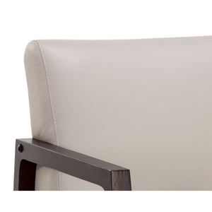 Neymar Lounge Chair - Linea Light Grey Leather