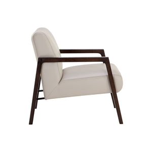 Neymar Lounge Chair - Linea Light Grey Leather