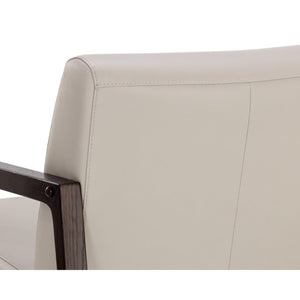 Neymar Lounge Chair - Linea Light Grey Leather