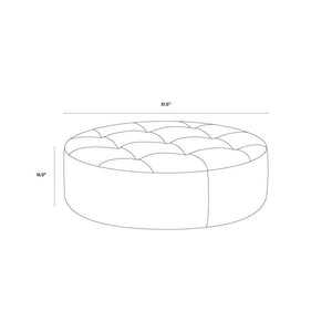 Nilda Ottoman - Camel Leather