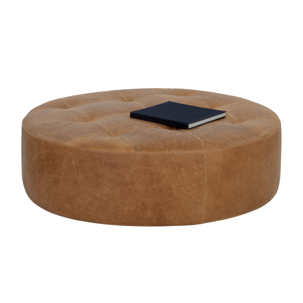 Nilda Ottoman - Camel Leather