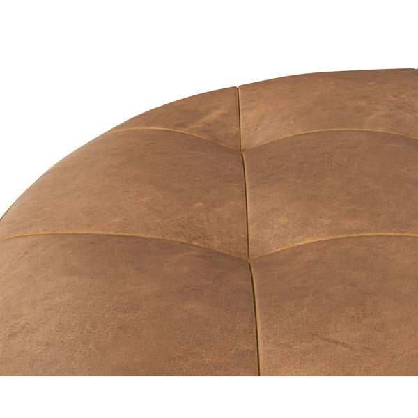 Nilda Ottoman - Camel Leather