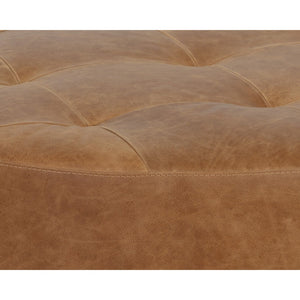 Nilda Ottoman - Camel Leather