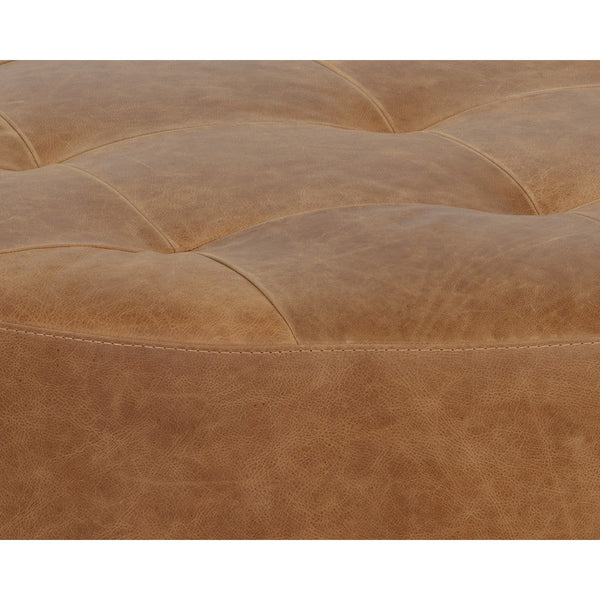 Nilda Ottoman - Camel Leather
