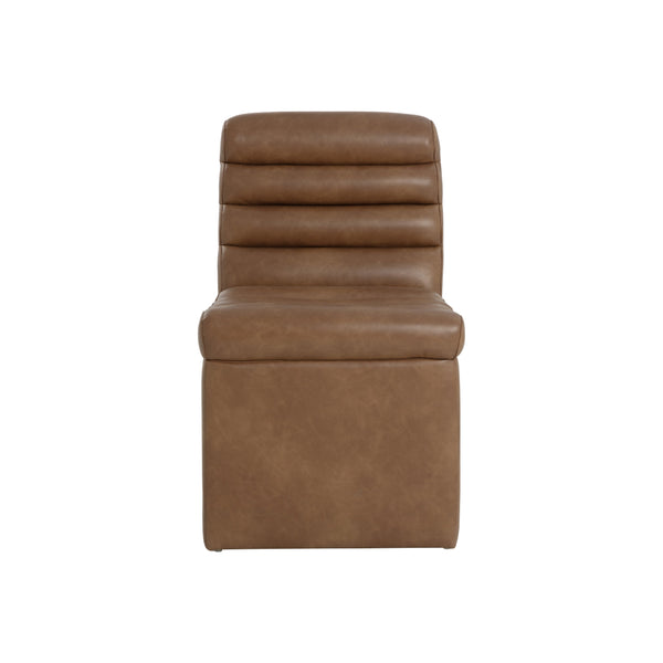 Norm Wheeled Dining Chair - Copley Cognac