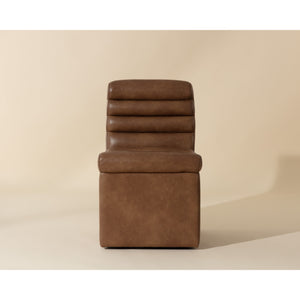 Norm Wheeled Dining Chair - Copley Cognac