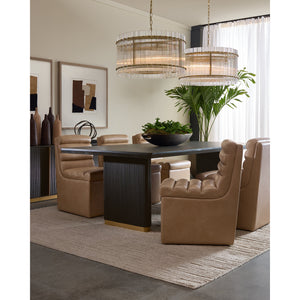 Norm Wheeled Dining Chair - Copley Latte