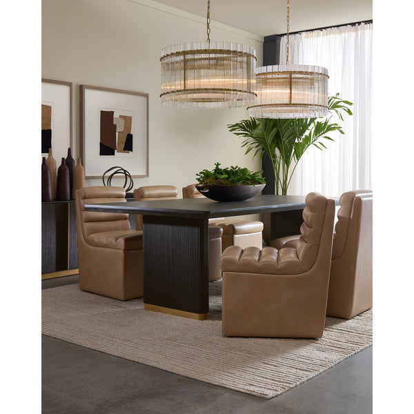 Norm Wheeled Dining Chair - Copley Latte