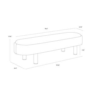 Odella Bench - Meg Taupe / Porcini Taupe