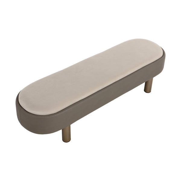 Odella Bench - Meg Taupe / Porcini Taupe