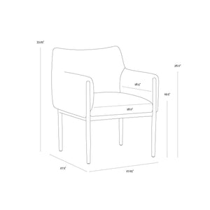 Olea Dining Armchair - Santa Cruz Oatmeal