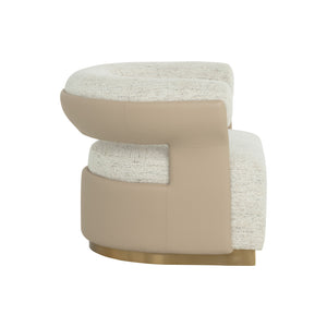 Olida Swivel Lounge Chair - Hailey Moon / Napa Beige