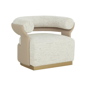 Olida Swivel Lounge Chair - Hailey Moon / Napa Beige