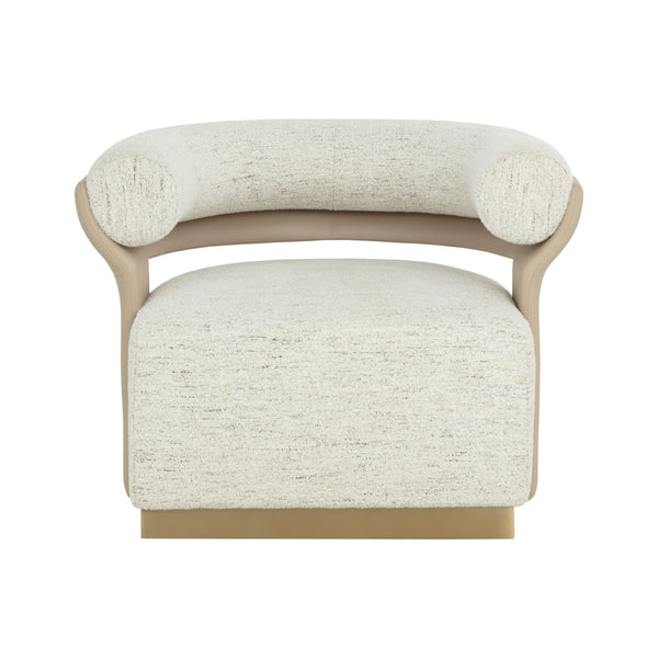 Olida Swivel Lounge Chair - Hailey Moon / Napa Beige
