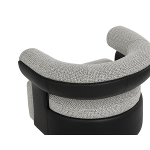 Olida Swivel Lounge Chair - Helios Check Black / Napa Black