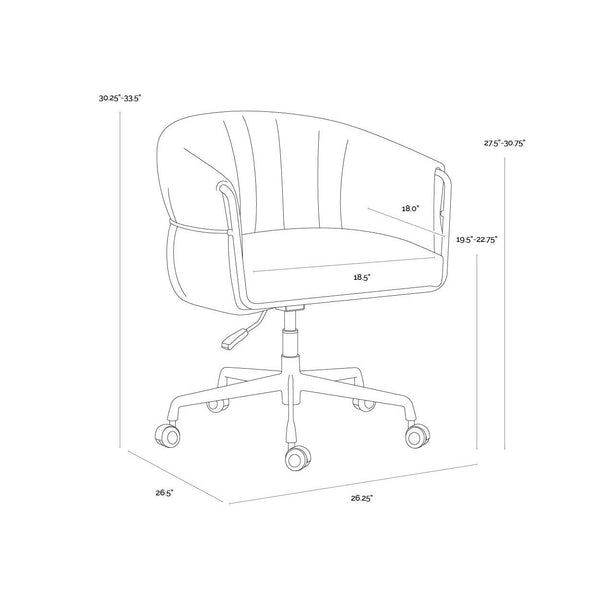 Olma Office Chair - Santa Cruz Oatmeal / Meg Taupe
