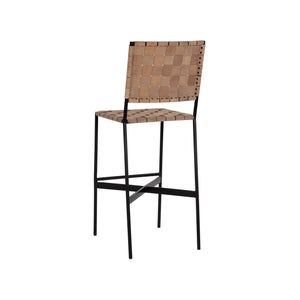 Omari Barstool - Suede Light Tan Leather