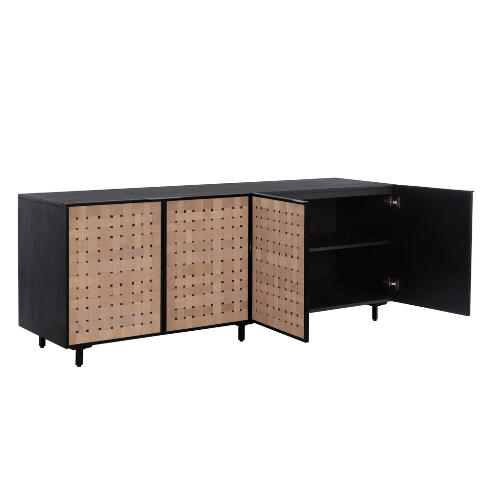 Omari Sideboard Large - Suede Light Tan Leather