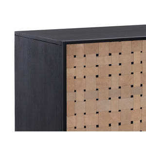 Omari Sideboard Large - Suede Light Tan Leather