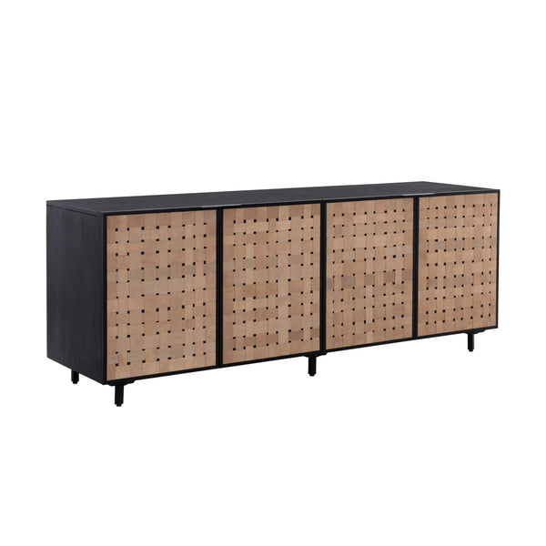 Omari Sideboard Large - Suede Light Tan Leather