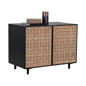 Omari Sideboard Small - Suede Light Tan Leather