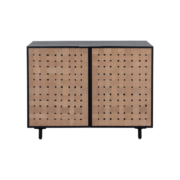 Omari Sideboard Small - Suede Light Tan Leather
