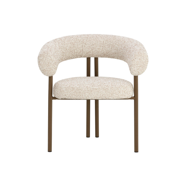 Oniva Dining Armchair - Antique Bronze - Noah Ecru