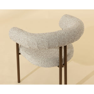 Oniva Dining Armchair - Antique Bronze - Noah Ecru