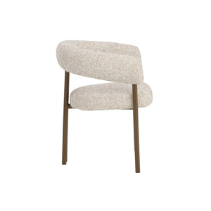 Oniva Dining Armchair - Antique Bronze - Noah Ecru