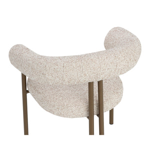Oniva Dining Armchair - Antique Bronze - Noah Ecru