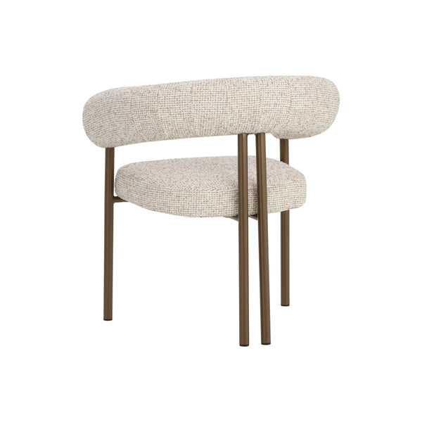Oniva Dining Armchair - Antique Bronze - Noah Ecru
