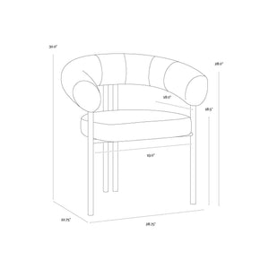 Oniva Dining Armchair - Black - Noah Meadow