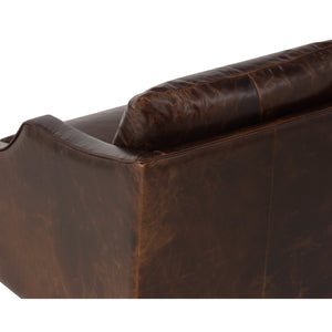 Orwell Swivel Lounge Chair - Chocolate Leather
