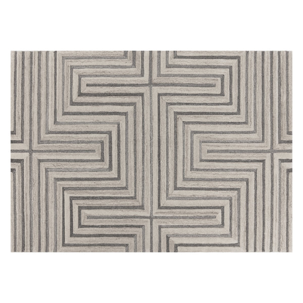 Oslow Hand Tufted Rug - Beige / Grey - 10' X 14'