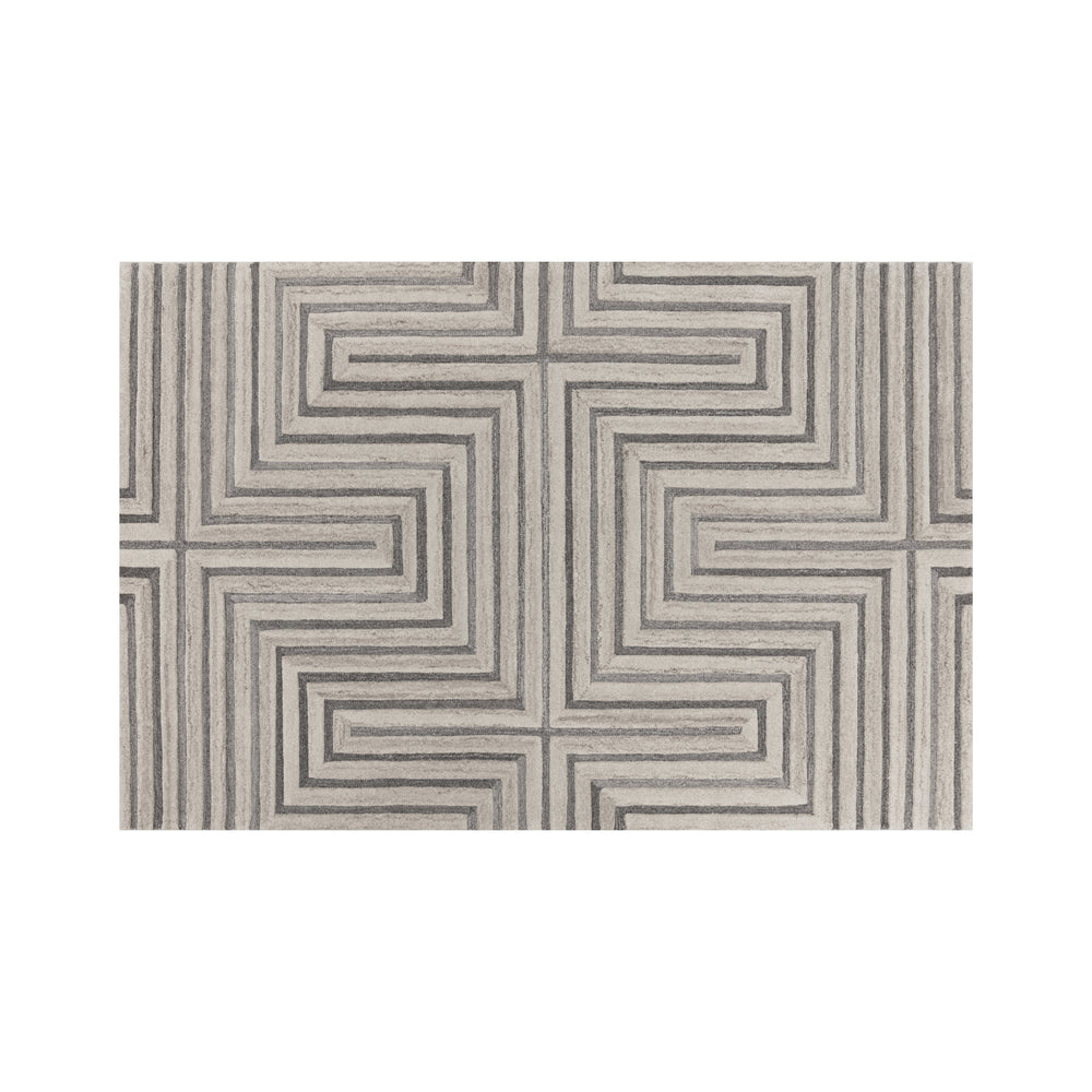 Oslow Hand Tufted Rug - Beige / Grey - 6' X 9'