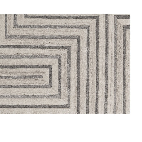Oslow Hand Tufted Rug - Beige / Grey - 6' X 9'