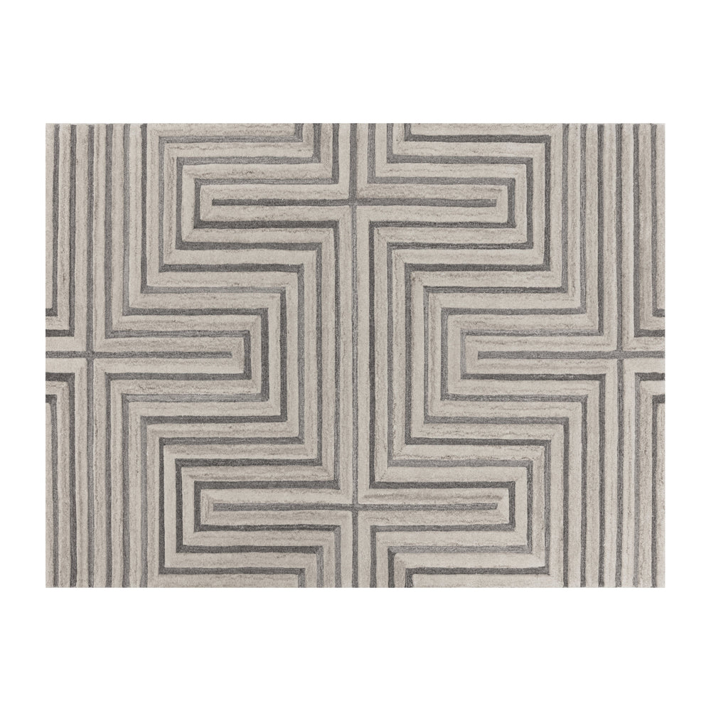 Oslow Hand Tufted Rug - Beige / Grey - 9' X 12'